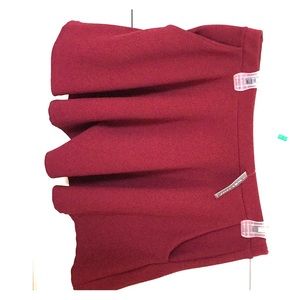 Burgundy Skater Skirt